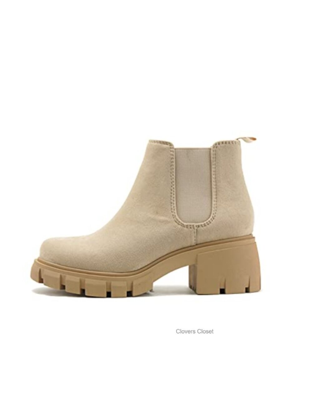 Women's Chelsea Ankle Booties Lug Sole Block Heel 2"